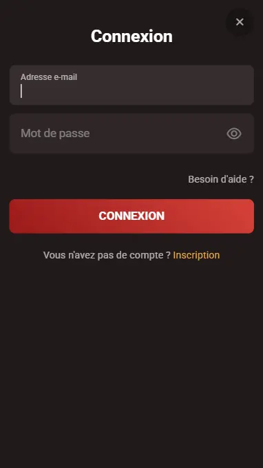 Inscription et connexion à Win Kingdom depuis un mobile