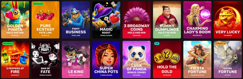 Jackpots disponibles sur WinKingdom France
